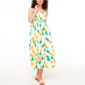 J. Crew Squareneck Ruffle Maxi Dress 🍍